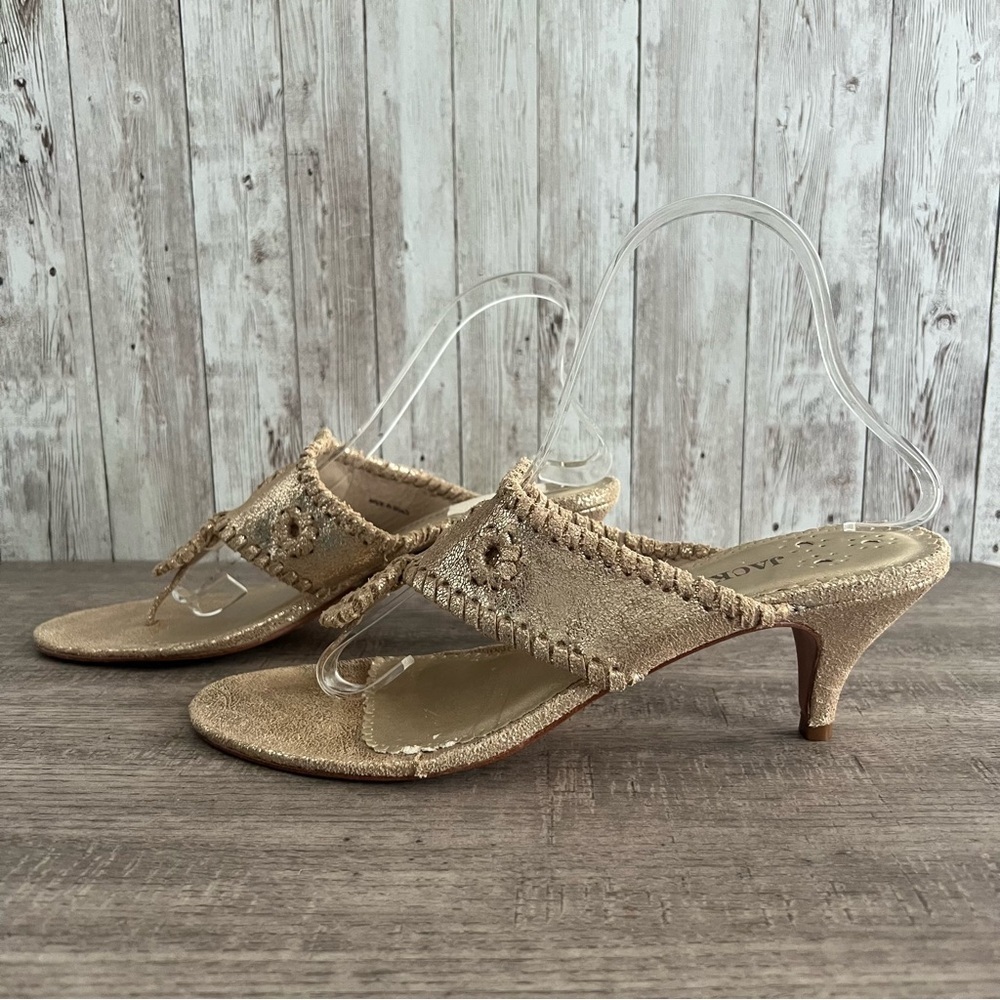 Jack Rogers Gold Maggie Kitten Heels 8.5 - Picture 9 of 10